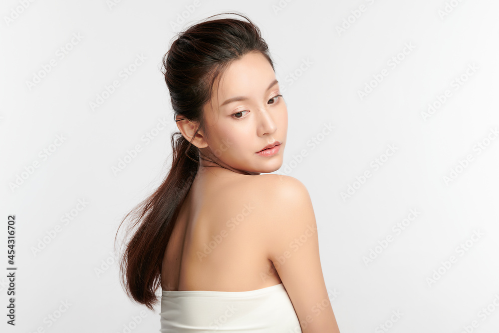 Beautiful young asian woman with clean fresh skin on white background, Face care, Facial treatment, Cosmetology, beauty and spa, Asian women portrait. Beautiful young asian woman with clean fresh skin on white background, Face care, Facial treatment, Cosmetology, beauty and spa, Asian women portrait.