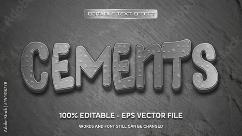 Cements Editable text effect Wall Texture