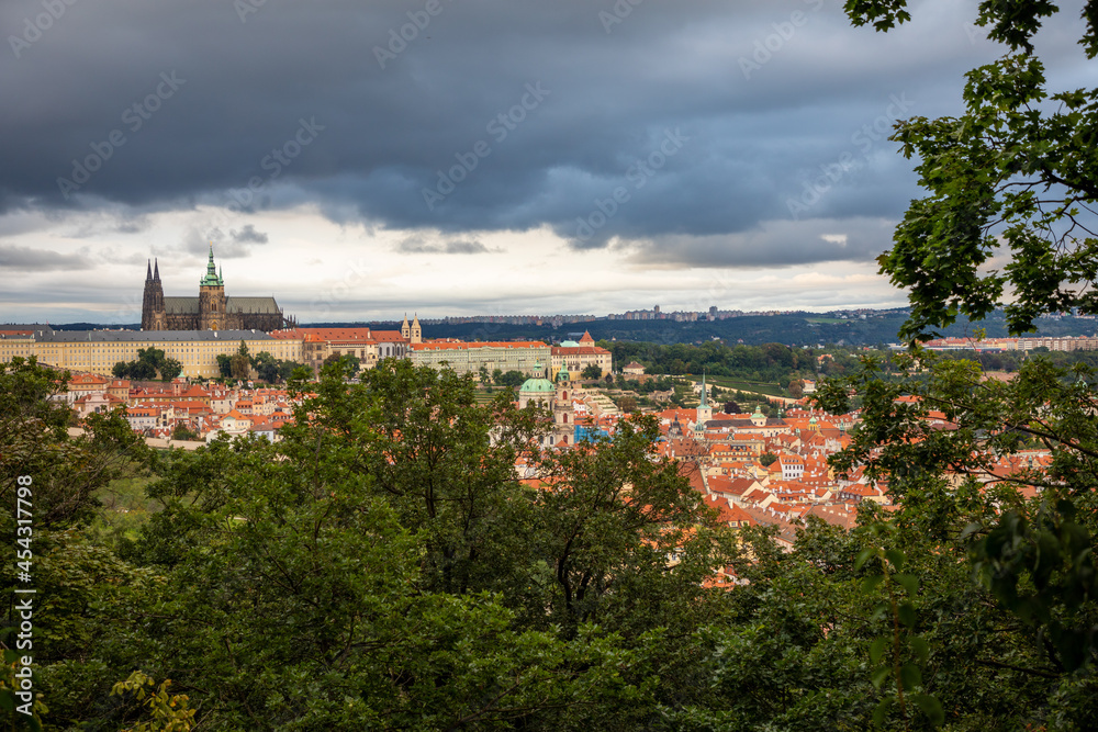 Prague old city view from Petrin Hill