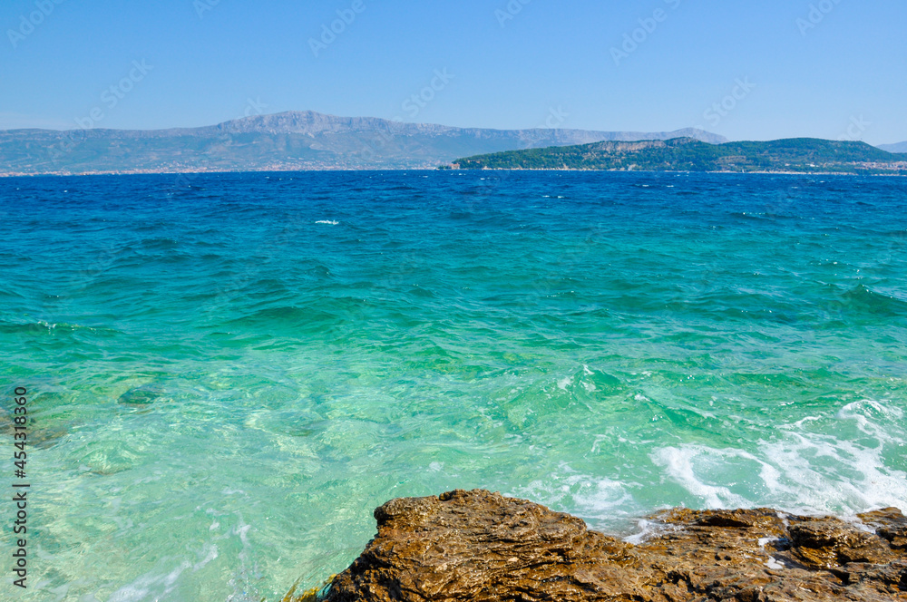Turquoise water in Croatia. Idyllic scenery