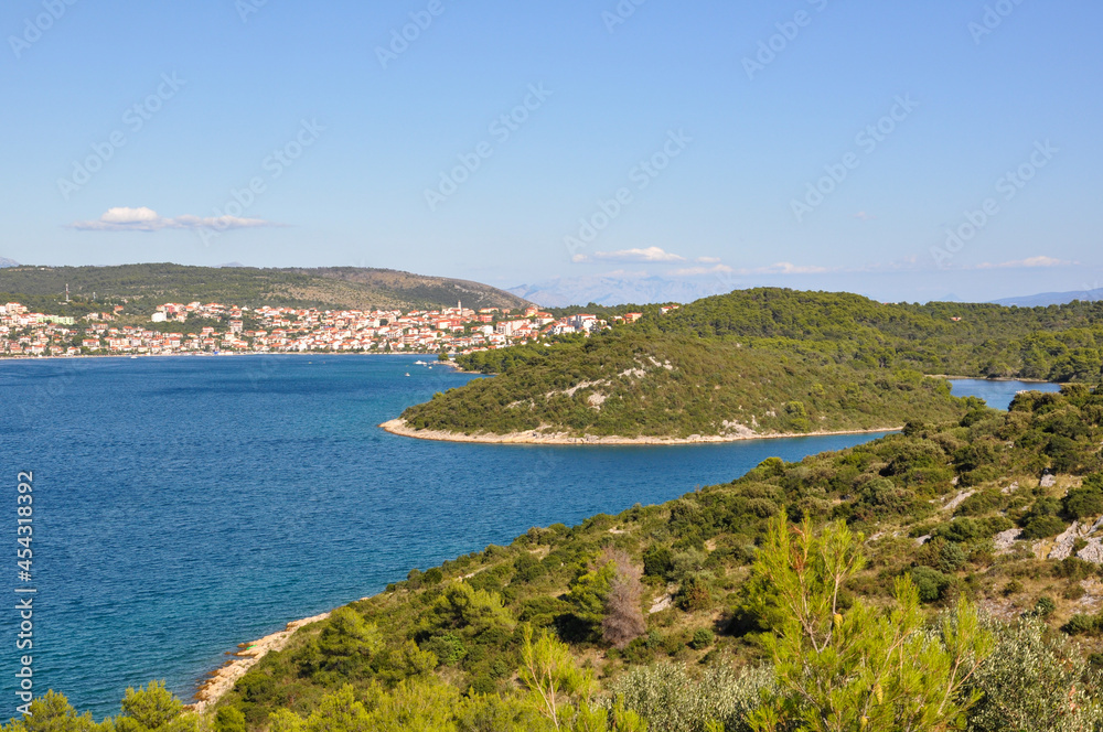 Croatian landscape with blue sea