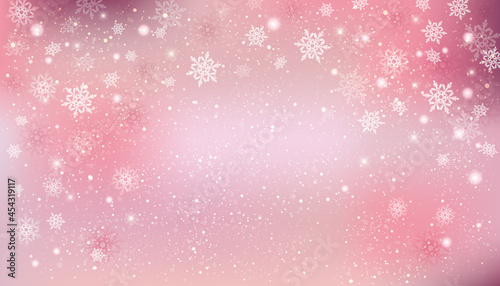 雪の結晶が舞う背景