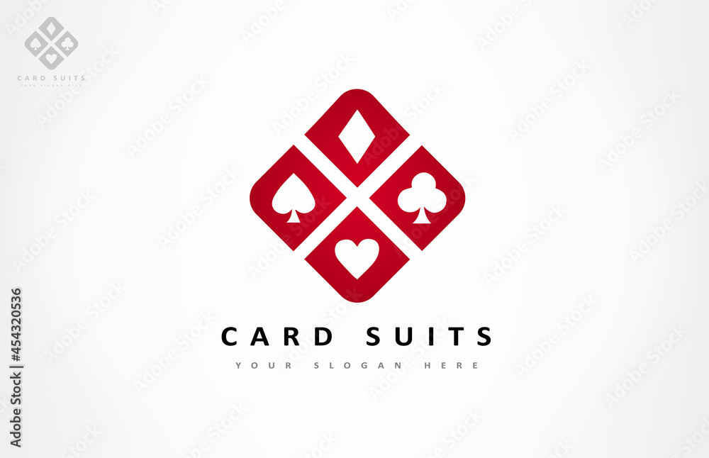 Obraz premium Playing Card Suit vector logo. Logo design vector illustration.