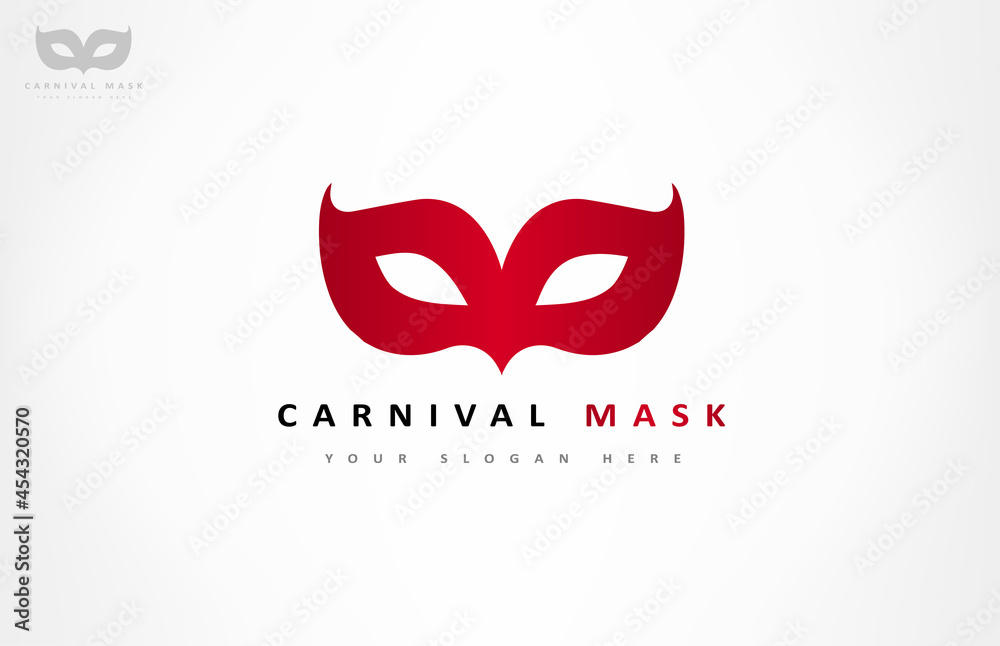 Carnival mask logo vector design