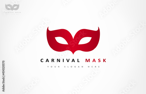 Carnival mask logo vector design