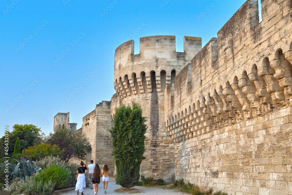 vue des remparts de la ville d'Avignon