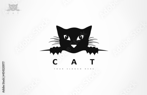 Cat logo vector animal design