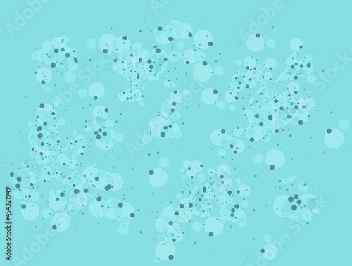 Pattern with watercolor drops on a blue background. Abstract background. Hand drawn vector illustration