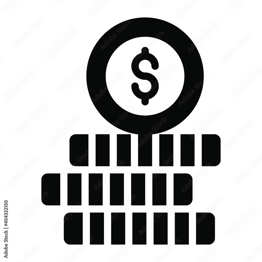 coins glyph icon, business and finance icon. coins glyph icon, business and finance icon.