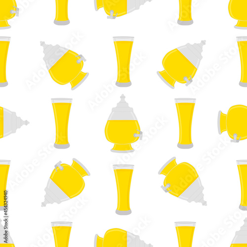 Illustration on theme colored lemonade in glass jug