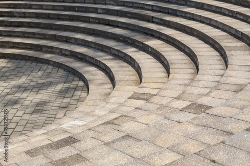 Fotografija Towering round concrete stairs like an ancient amphitheater