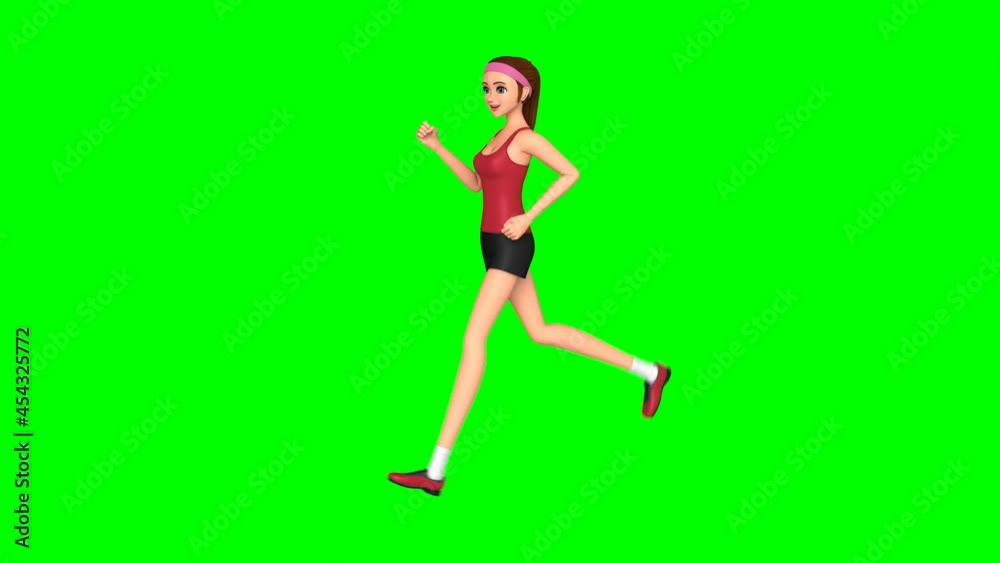 Animation of a female runner continuing to run.
A complete loop movie, and endless. Animation of a female runner continuing to run.
A complete loop movie, and endless.