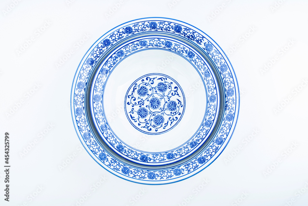 Chinese food ceramic tableware set blue and white porcelain bowl bowl spoon Chinese food ceramic tableware set blue and white porcelain bowl bowl spoon