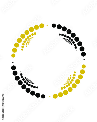 Design spiral dots, art illustration