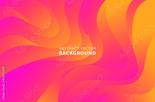 Abstract wave vector background, orange gradient color background vector