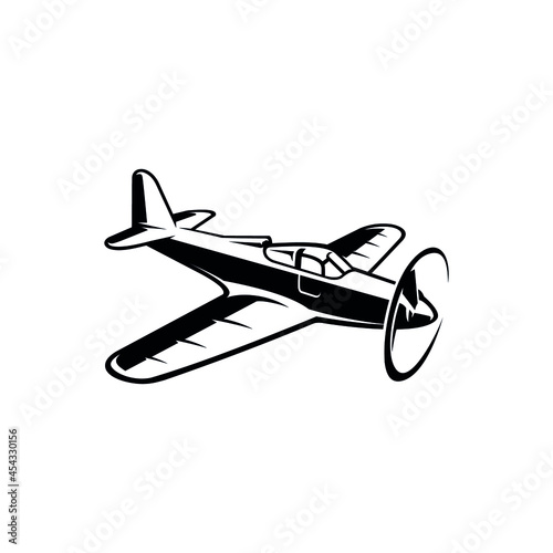 Light Aircraft - Small plane propeller isolated vector
