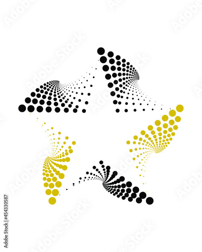 Design spiral stars dots, art illustration
