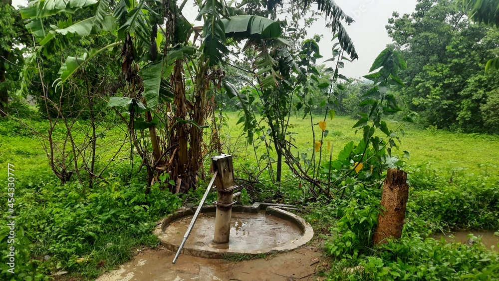 Hand pump in village 