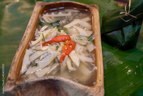 Akha ethnic food in Chiang Rai, Thailand.