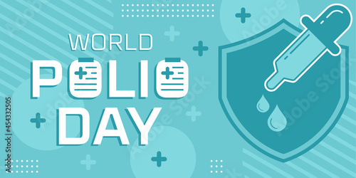 Flat world polio day template. Vector premium