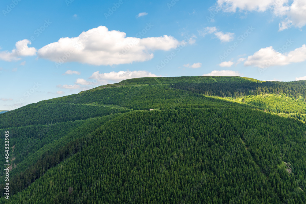 Dlouhe strane from Rysi skala in Jeseniky mountains in Czech republic