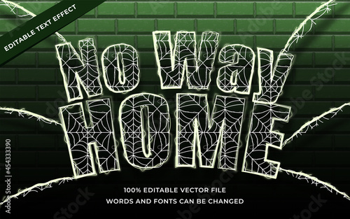 No way Home spider text effect editable for illustrator