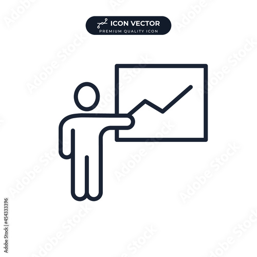 presentation icon symbol template for graphic and web design collection logo vector illustration