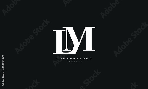 LM, ML, Abstract initial monogram letter alphabet logo design