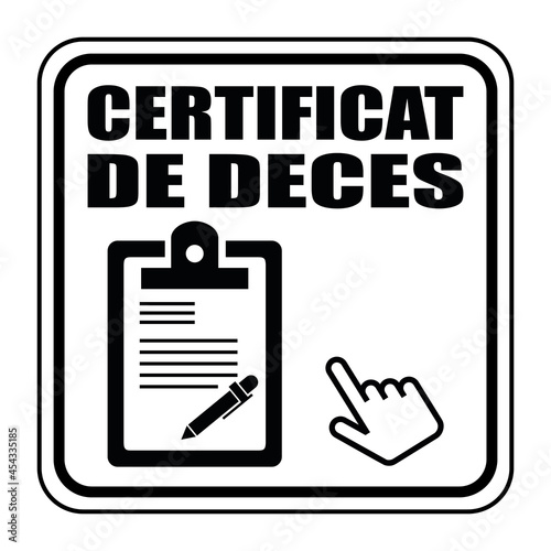 Logo certificat de décès.