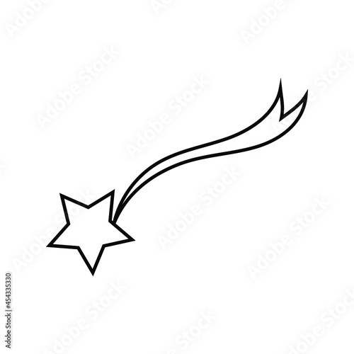Shooting stars icon vector. Comet tail or star trail illustration sign. fireworks symbol or logo.
