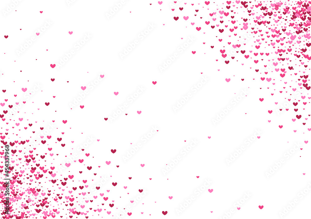 Pink Explosion Confetti Frame. Purple Group Background. Red Heart February. Rose Gift Illustration. Couple Texture.