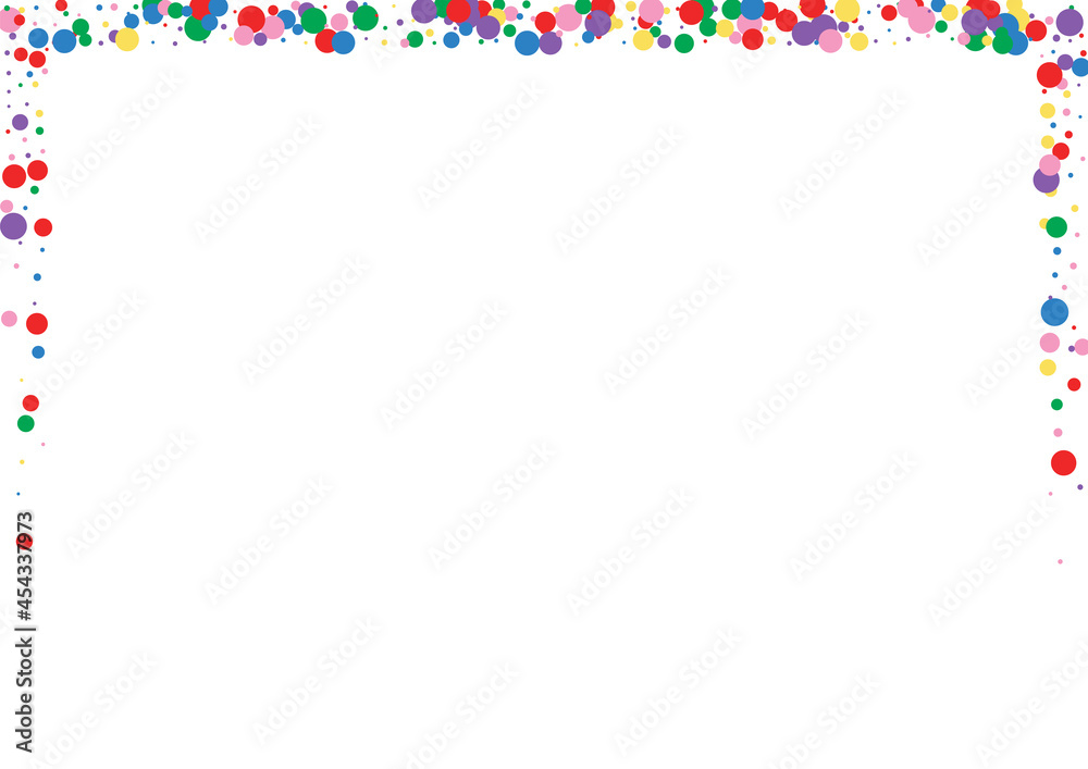 Blue Circle View Background. Dot Surprise Illustration. Multicolored Side Confetti. Yellow Sale Round Texture. Blue Circle View Background. Dot Surprise Illustration. Multicolored Side Confetti. Yellow Sale Round Texture.