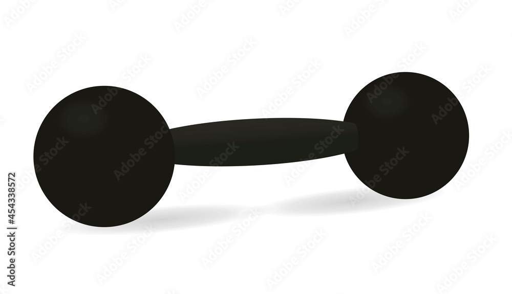 Retro black dumbbells. vector illustration Retro black dumbbells. vector illustration
