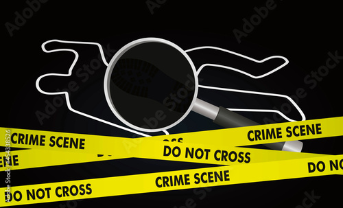 Crime investigation concept. vector illustration