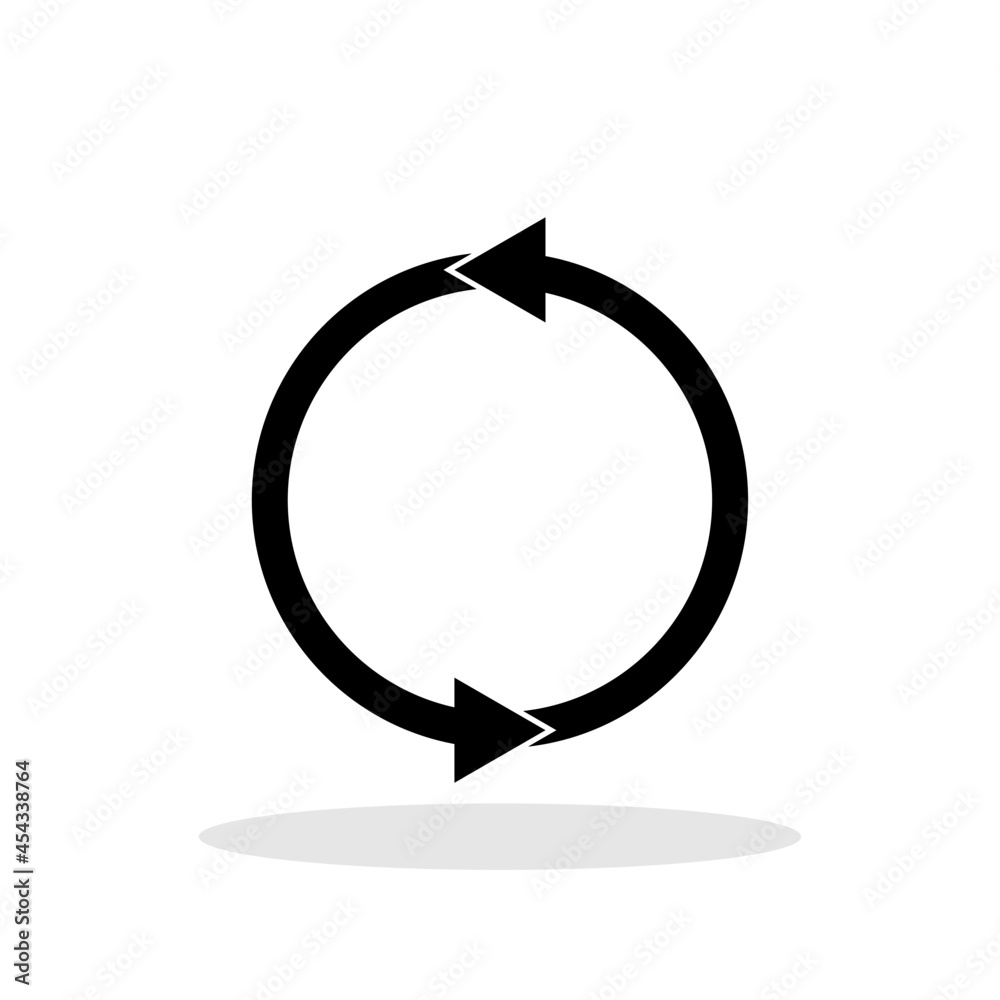 Circle with arrow icon in flat style. Arrow in circle symbol for your web site design, logo, app, UI Vector EPS 10.