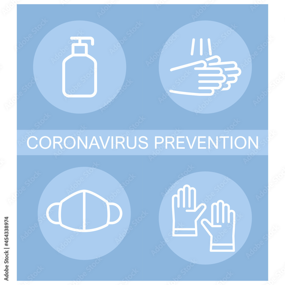 Coronavirus prevention (2019-nCoV) icon in flat style. Disease prevention symbol for your web site design, logo, app, UI Vector EPS 10. Coronavirus prevention (2019-nCoV) icon in flat style. Disease prevention symbol for your web site design, logo, app, UI Vector EPS 10.