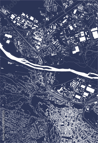 map of the city of Chernivtsi, Ukraine