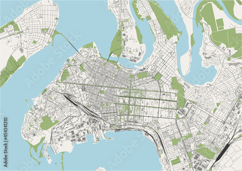 map of the city of Mykolaiv, Ukraine