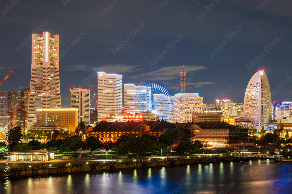 Naklejka premium 横浜ベイエリア 夜景