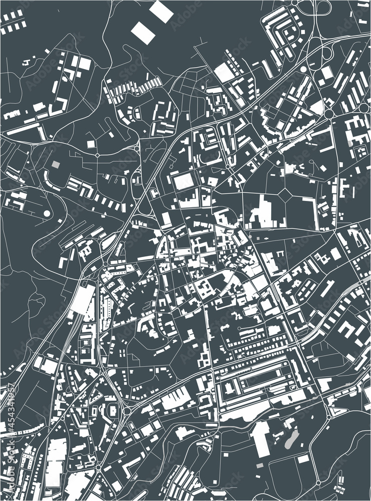 Fototapeta premium map of the city of Braga, Portugal