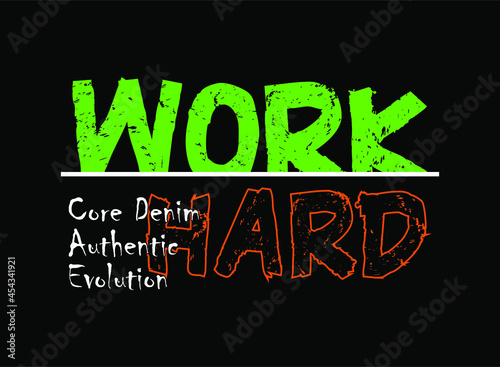 work hard motivational quotes t shirt design graphic vector 