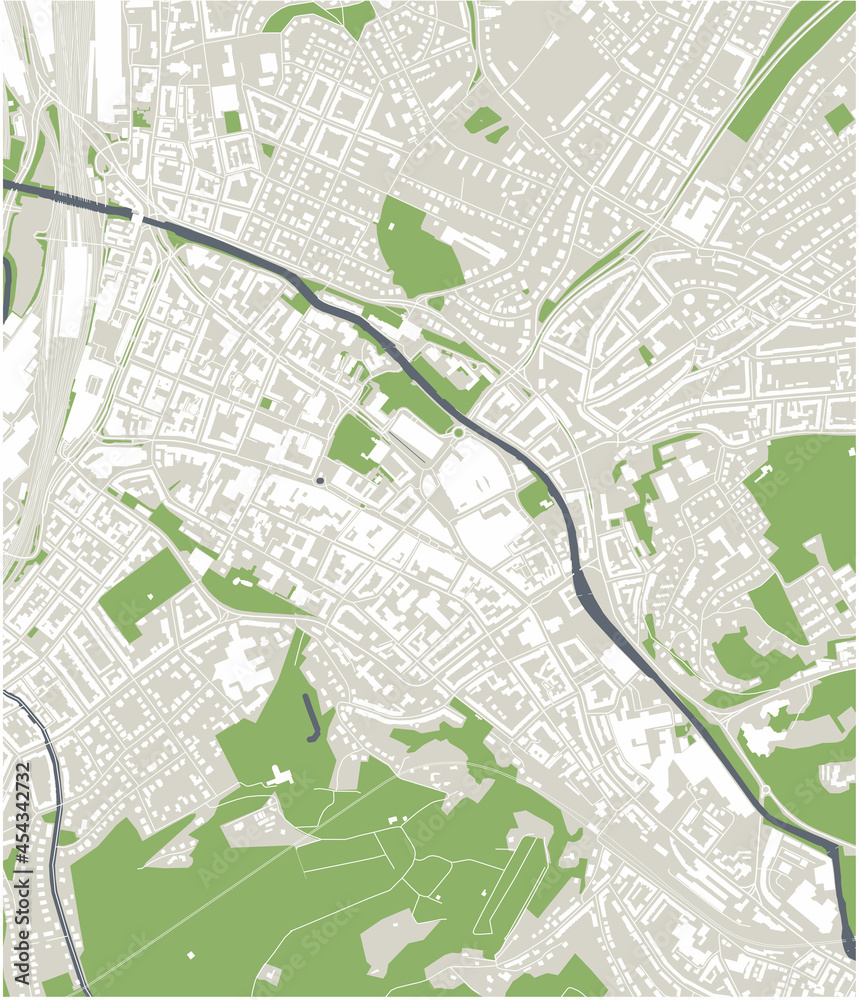 Fototapeta premium map of the city of Hagen, Germany