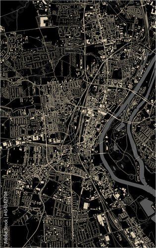 Fototapeta Naklejka Na Ścianę i Meble -  map of the city of Magdeburg, Germany