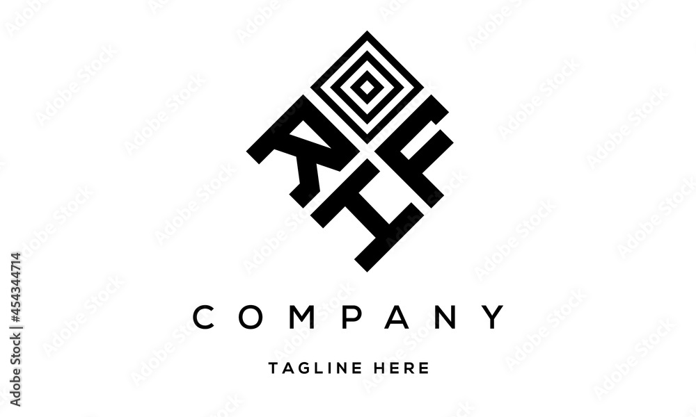 Fototapeta premium RFH creative square three latter logo