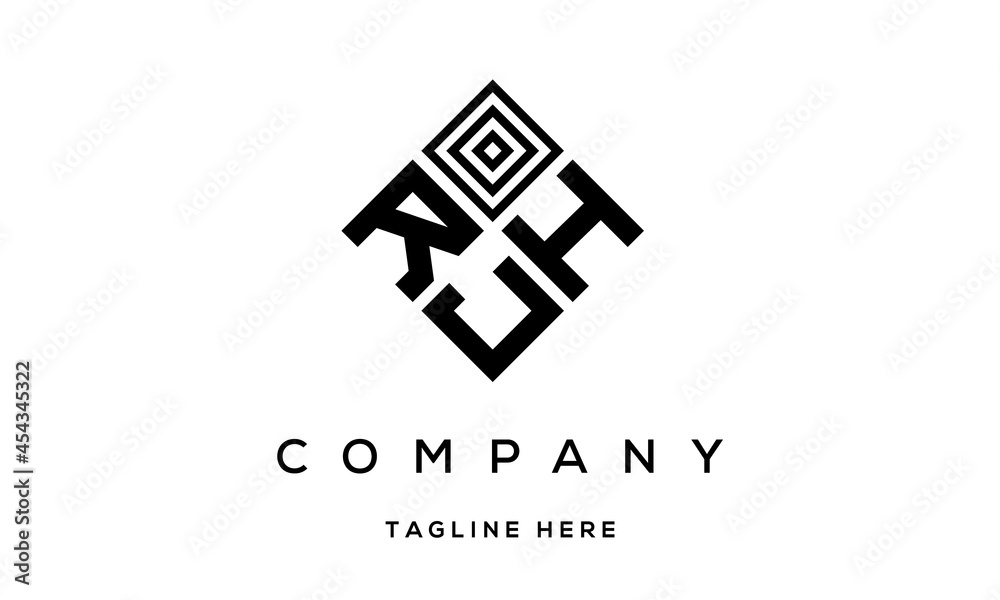 Obraz premium RHJ creative square three latter logo