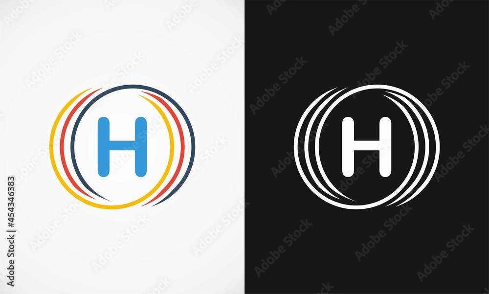 letter H circle business template vector logo letter H circle business template vector logo