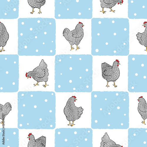 Seamless farm chicken patte...