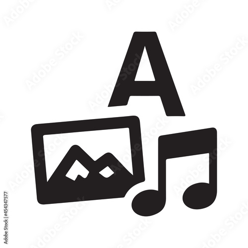 Web content icon. Vector and glyph