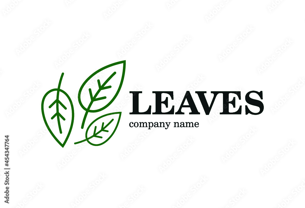 Leaves Logo Template. Leaves silhouette. Modern vector sign. Premium quality illustration logo design concept. Bio. Ecology