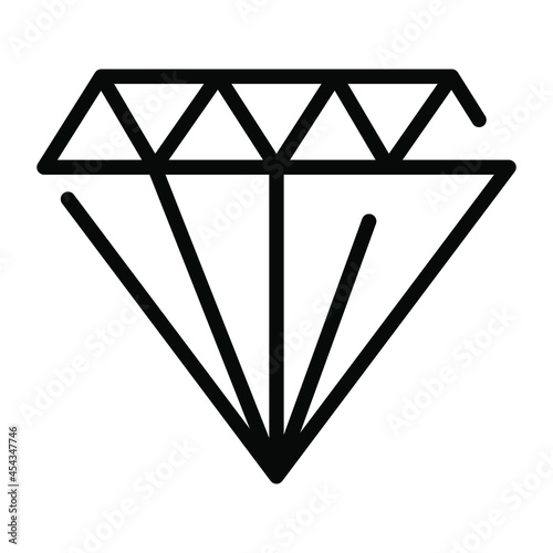 diamond outline icon, business and finance icon.